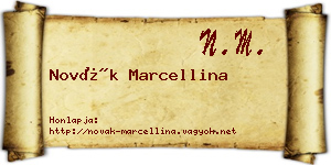 Novák Marcellina névjegykártya